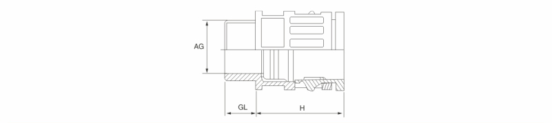 Nylon Conduit Connector SM drawing