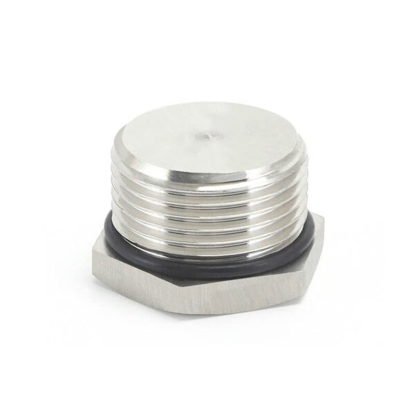 metal hole plugs front view