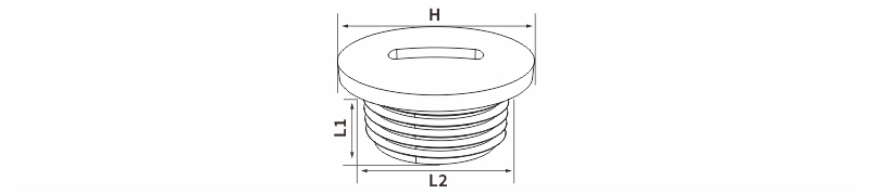 metal screw hole plug drawing