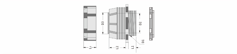 nylon conduit connector drawing