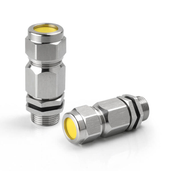 two explosion-proof cable glands